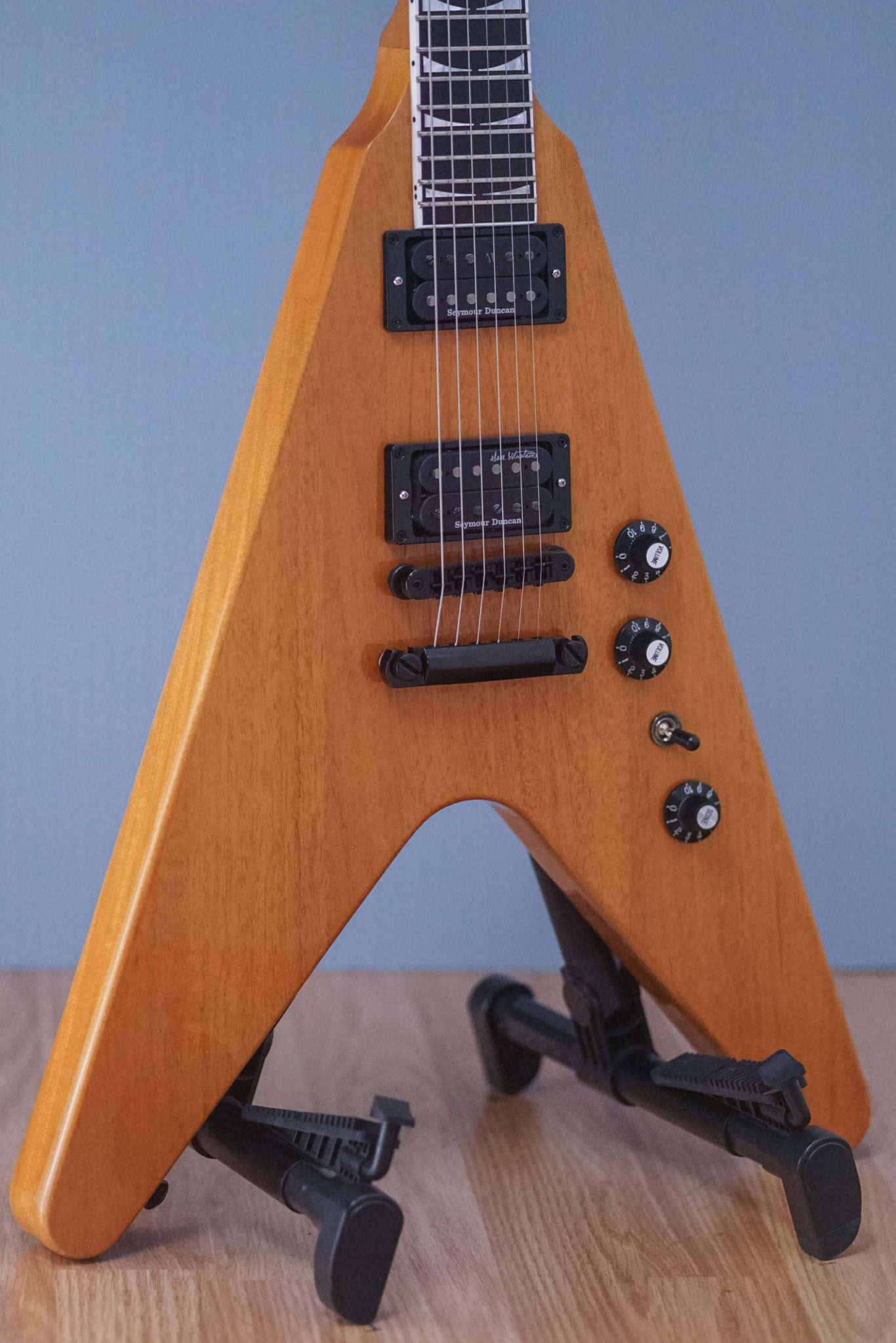 Gibson Dave Mustaine Flying V EXP Antique Natural Guitar Guys